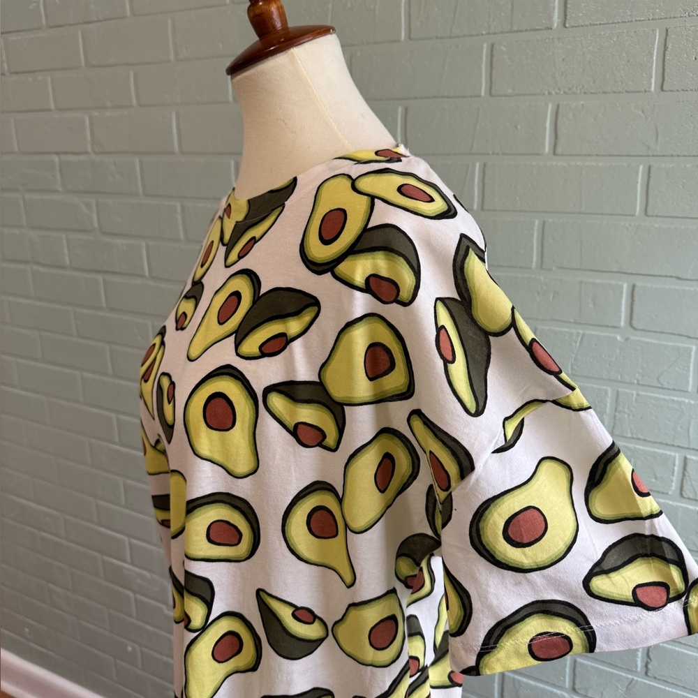 Zara Avocado Pattern Mini Dress - Green and White - Picture 3 of 6